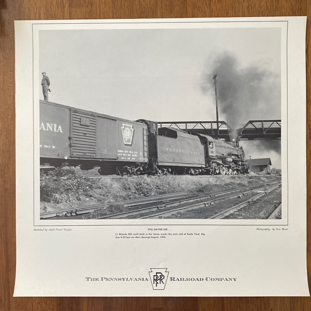 Don Wood Collection Pennsylvania Railroad Company Black & White Train Photograph